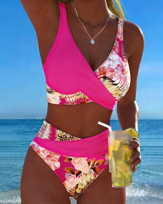 Killiane | Bikini Cruzado De Cintura Alta Con Estampado Floral