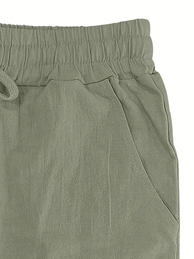 Babaev | Pantalones Anchos de Lino Con Cordón