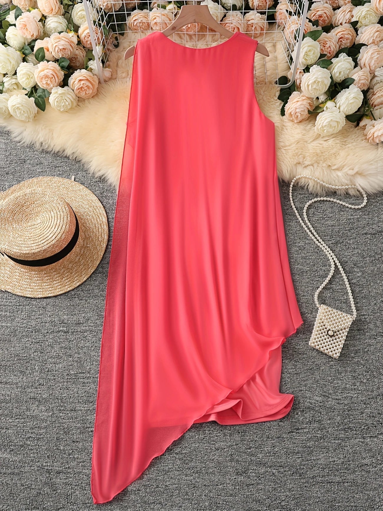 Maren | Vestido Midi Sin Mangas Con Capa