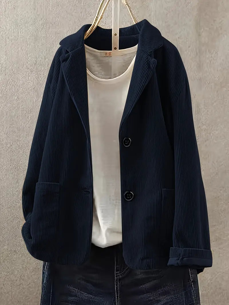 Nehara | Chaqueta Blazer Informal De Pana Con Botones en La Parte Delantera