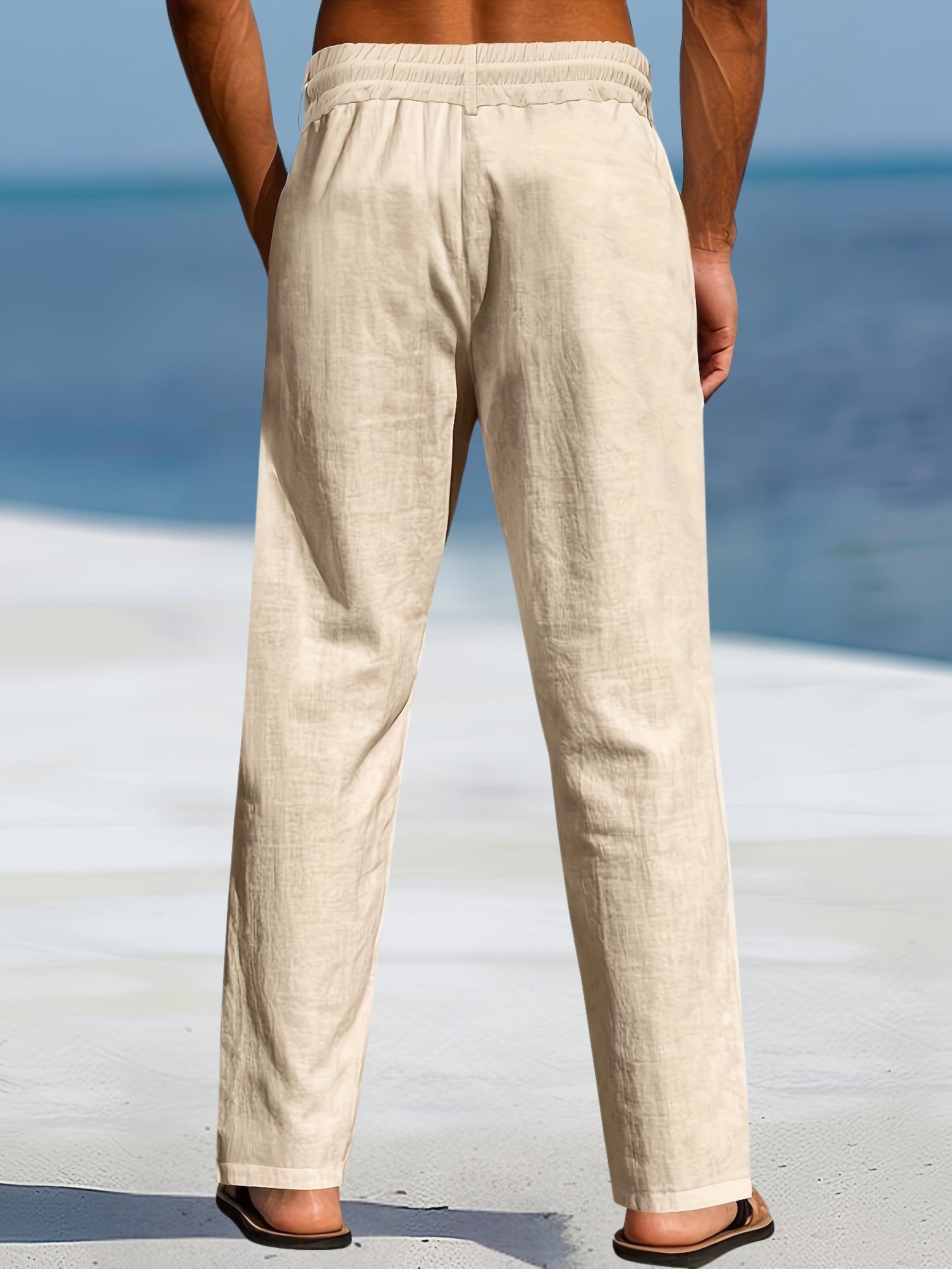 Aznar - Pantalón recto de lino con Cordón