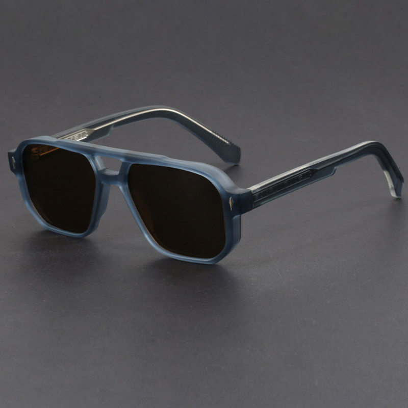 Kieran - Gafas de sol con Montura Cuadrada azul y Cristales Oscuros