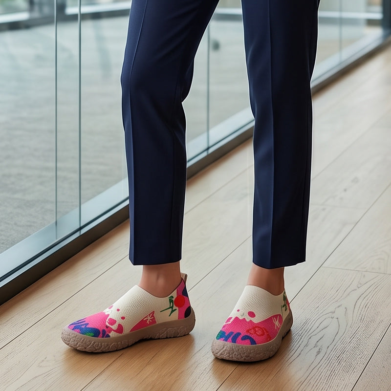 Farhia | Zapatos Casuales Sin Cordones Con Estampado