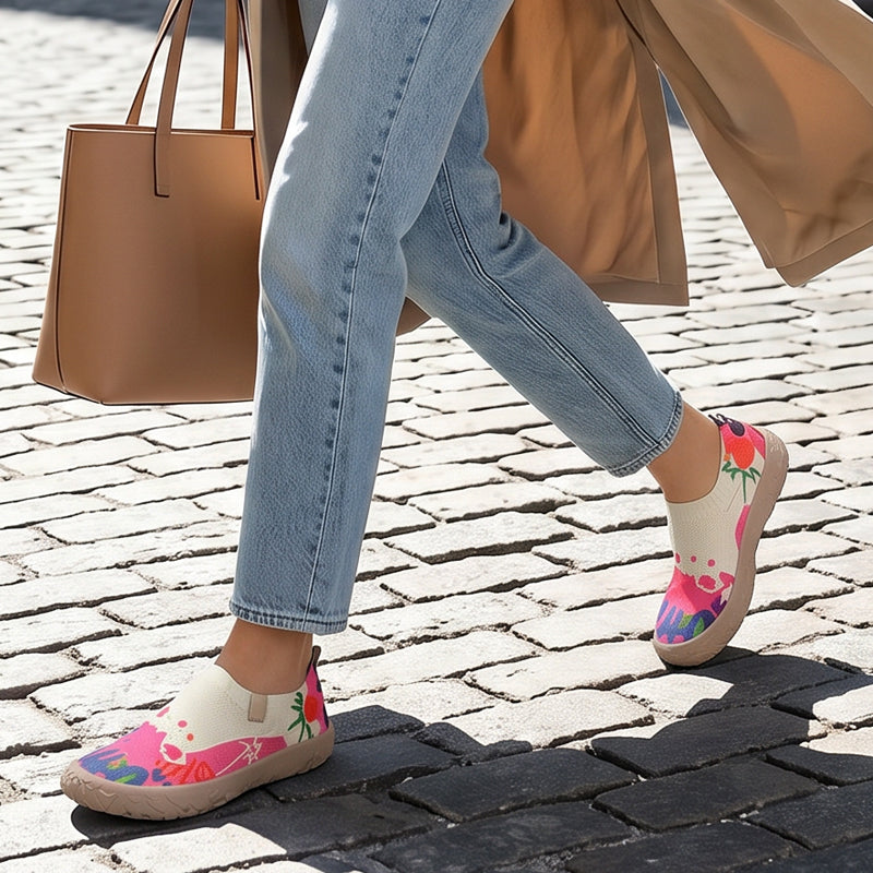 Farhia | Zapatos Casuales Sin Cordones Con Estampado