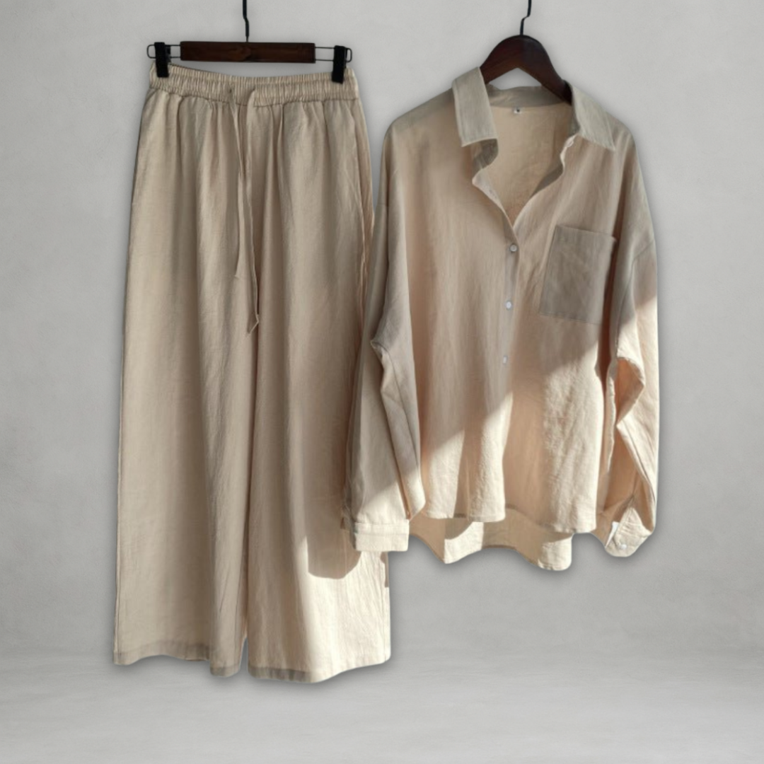 Ottavia | Conjunto de Dos Piezas Con Camisa Abotonada