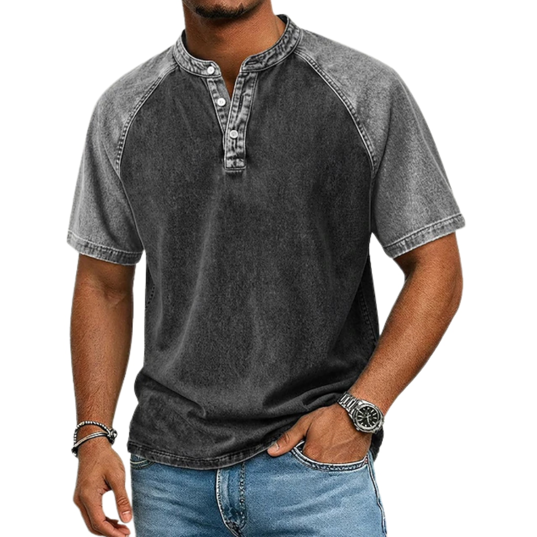 Lawson | Camiseta Henley Bicolor De Manga Corta
