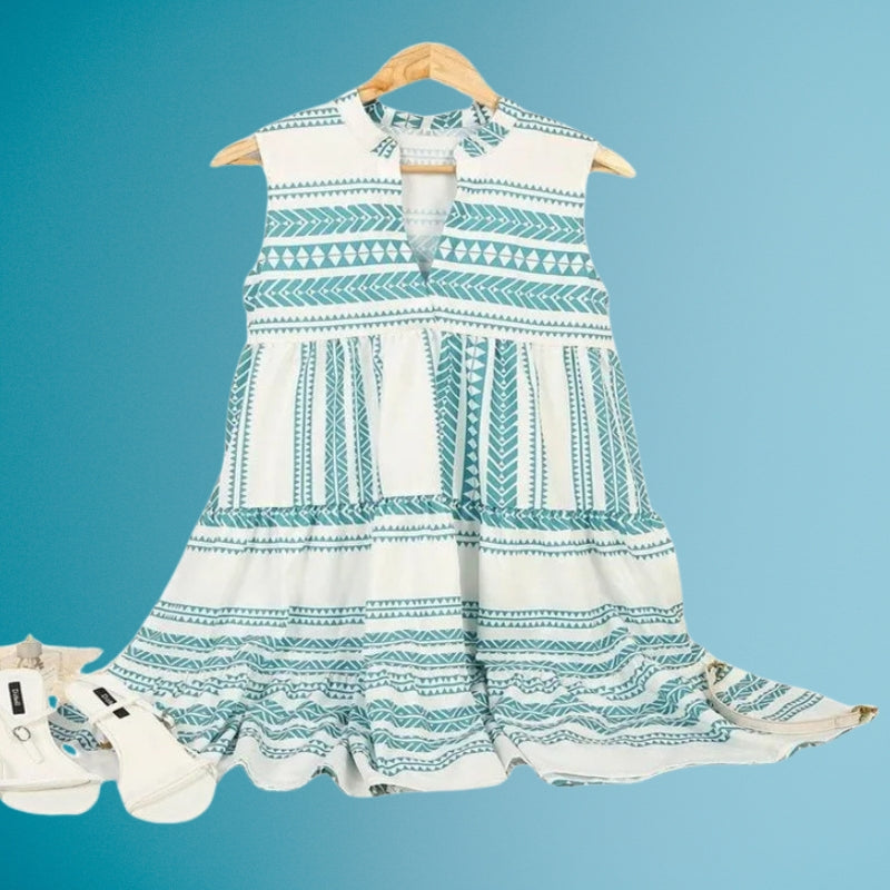 Lylah | Vestido de Verano Sin Mangas Con Estampado y Cuello en V