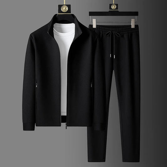 Gwynn | Conjunto Deportivo Negro con Cremallera Hombre