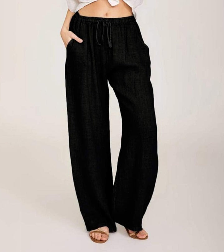 Maialen | Pantalones De Corte Ancho Con Cordón