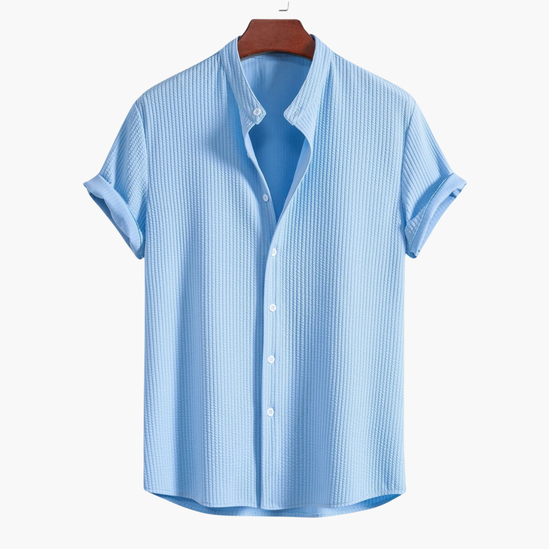 Geoffrey | Camisa De Manga Corta Con Botones Y Textura Para Hombre