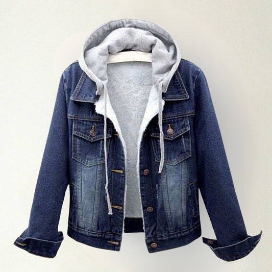 Callina | Chaqueta de Manga Larga Con Capucha Estilo Vaquero y Bolsillos