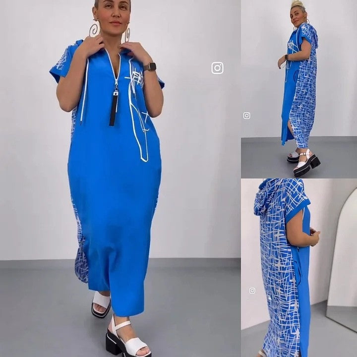Filiz - Vestido Largo y Elegante Con Capucha