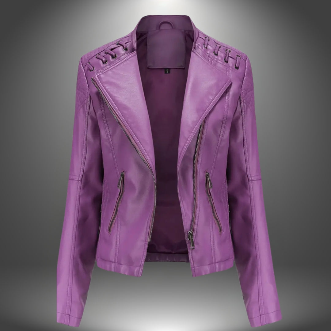 Lilia | Chaqueta Con Cremallera Estilo Piel