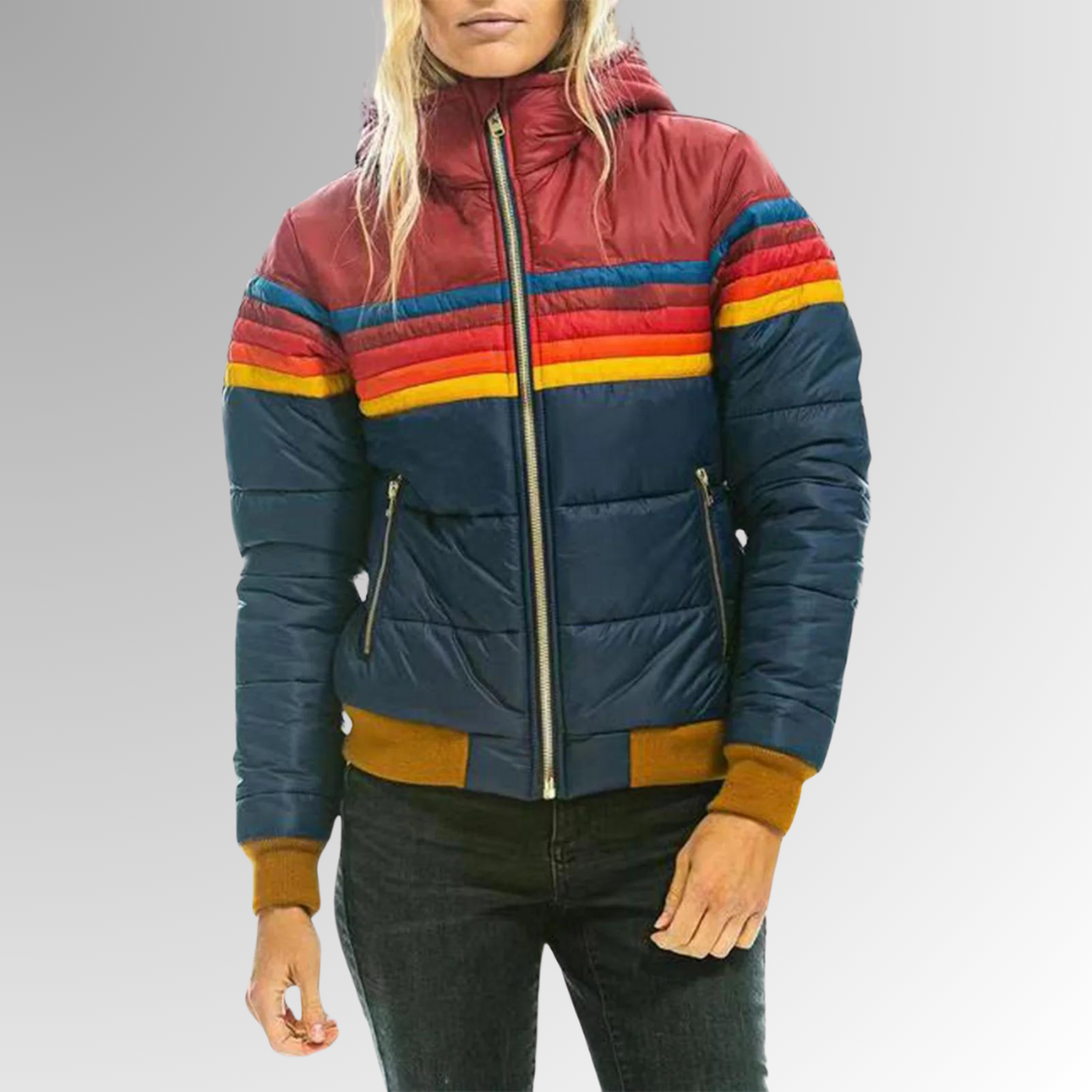 Damen retro zip | Chaqueta con cierre retro y bolsillos