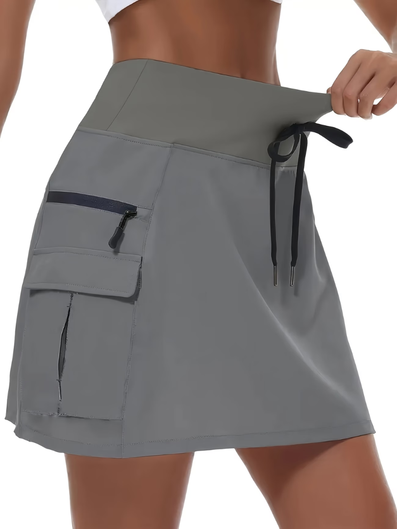 Rianna | Falda Pantalón con Bolsillo Cargo y Cordón