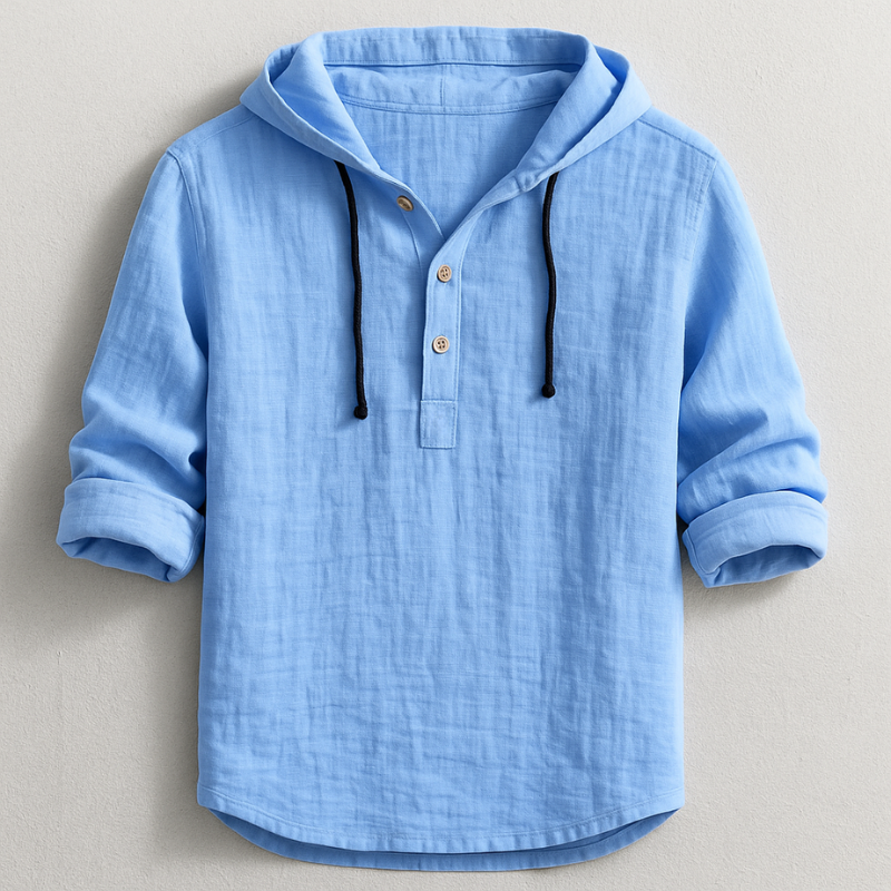 Bradley - Elegante Camisa Con Capucha y Manga Larga