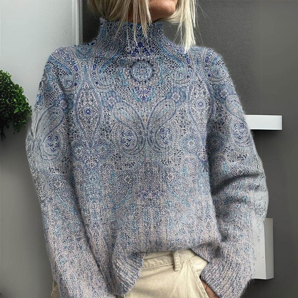 Rasha | Jersey De Punto Estampado Con Cuello Alto