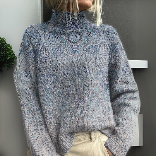 Rasha | Jersey De Punto Estampado Con Cuello Alto