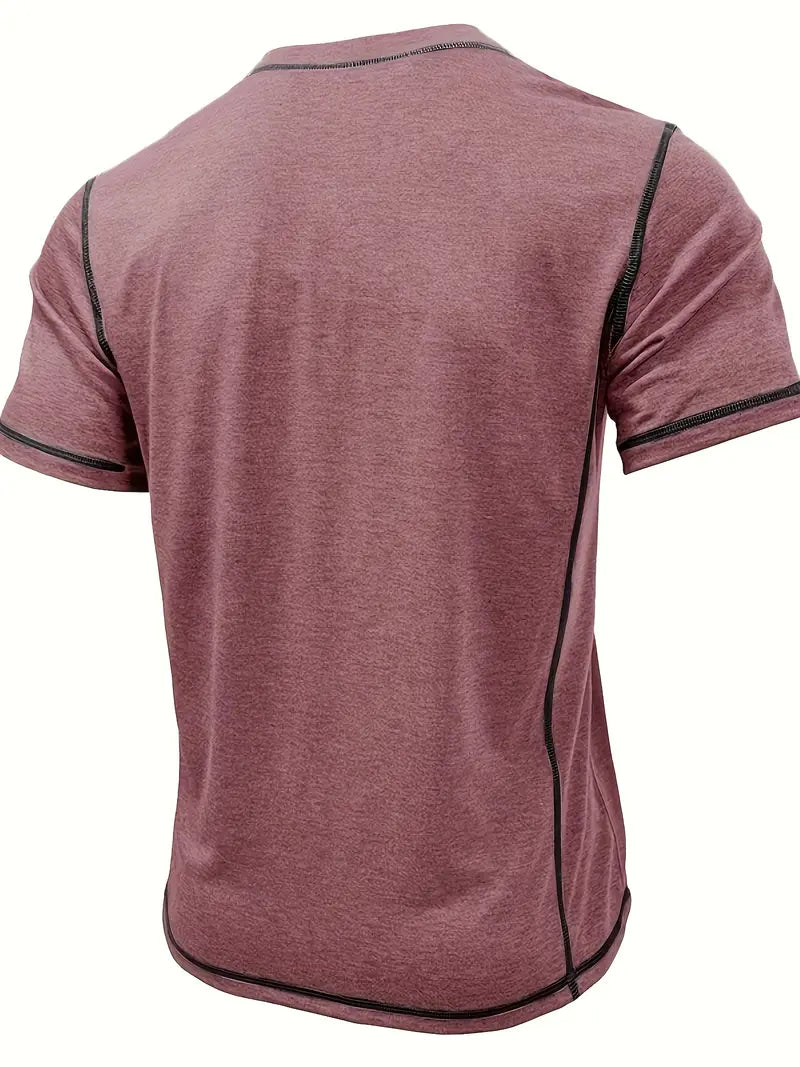 Orazio | Camiseta De Manga Corta Con Cuello Henley