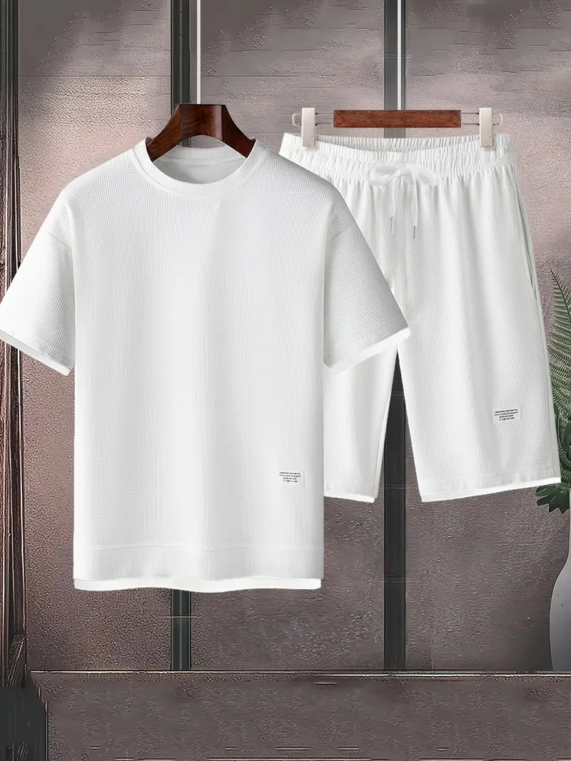 Freire - Camiseta Texturizada y Short Con Cordón
