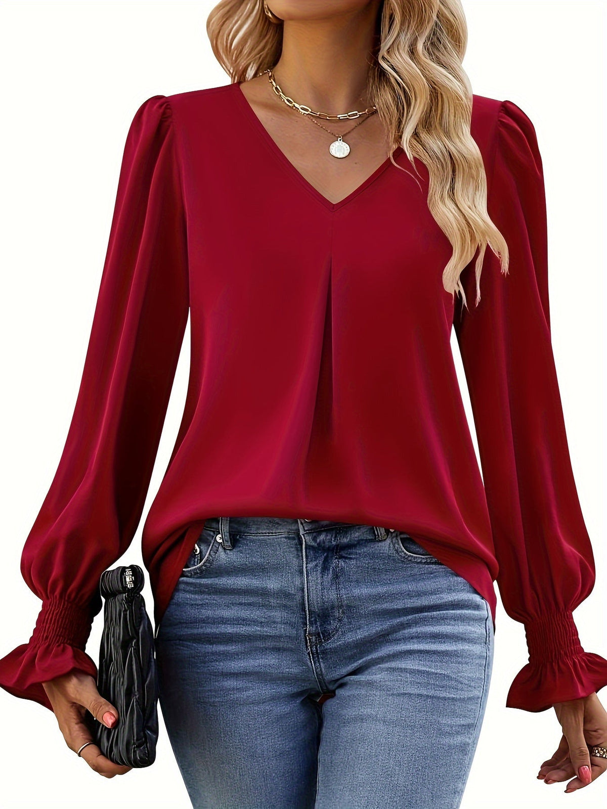 Quenisetta | Blusa de manga larga con volantes