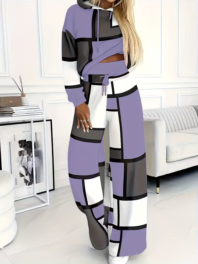 Loana | Conjunto de Dos Piezas con Capucha Color Block