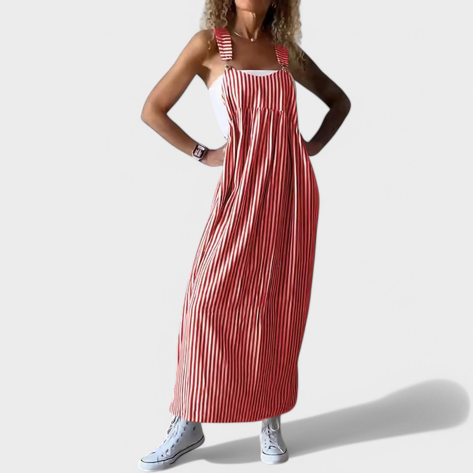Guzel | Vestido Largo Sin Mangas a Rayas