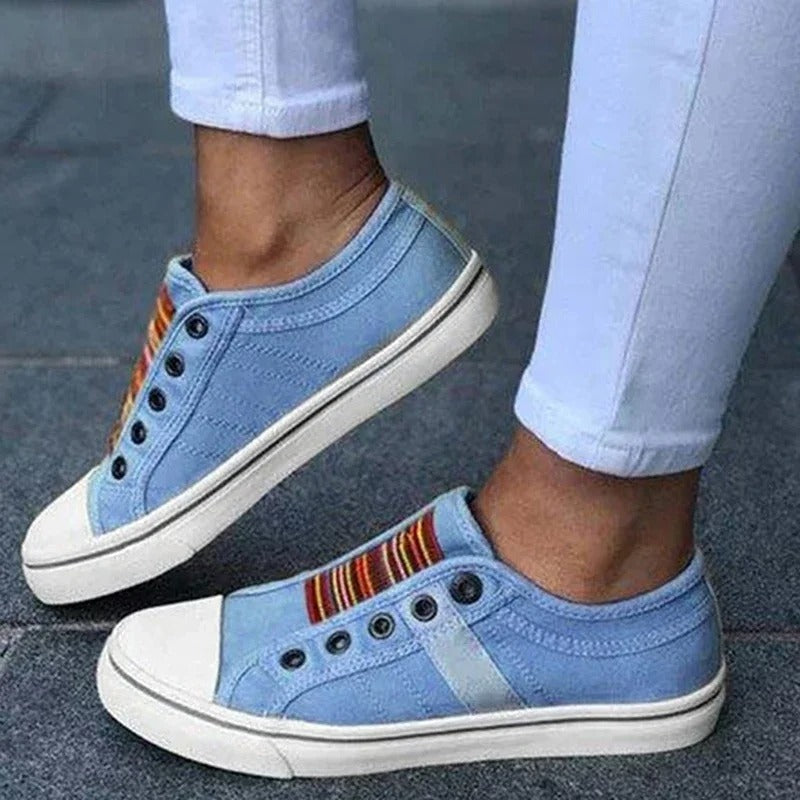 Guldy | Zapatillas De Lona Sin Cordones Con Puntera en Contraste