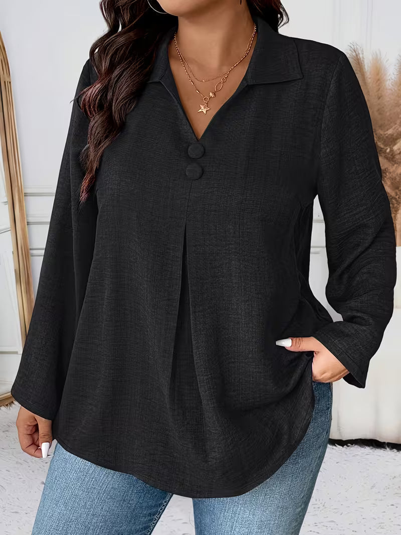 Noyelle | Blusa Holgada de Manga Larga con Botones