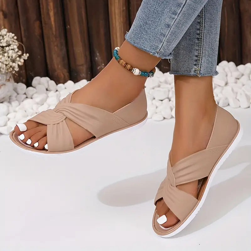 Lenja | Sandalias Abiertas Con Tiras Cruzadas