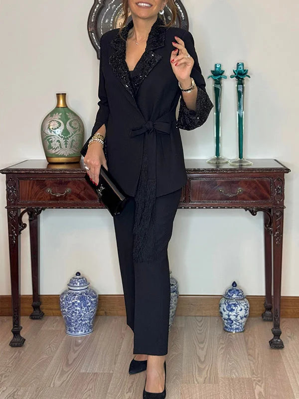 Nitzanit | Conjunto Elegante Blazer y Pantalón Recto