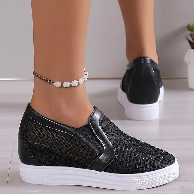 Romila | Zapatillas de plataforma sin cordones de malla para mujer