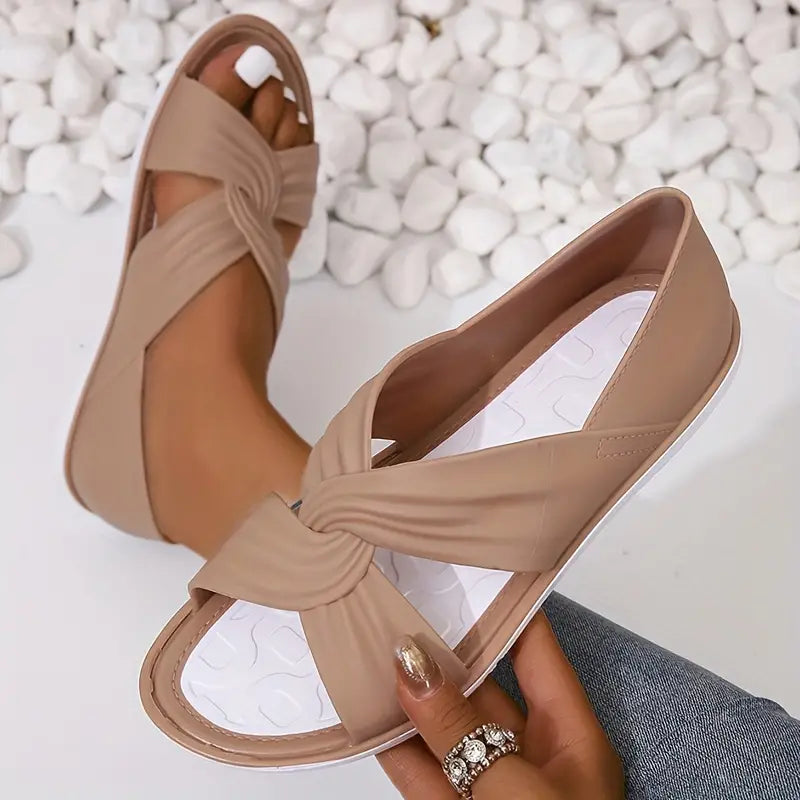 Lenja | Sandalias Abiertas Con Tiras Cruzadas