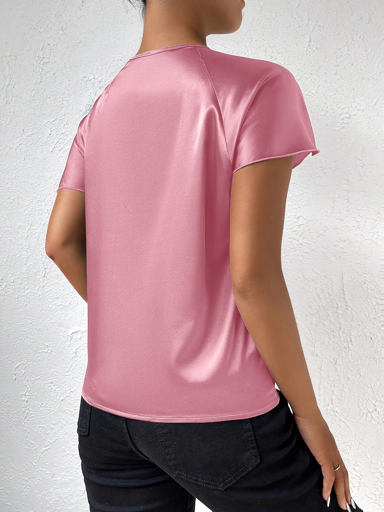 Loretta | Blusa Con Efecto Satén Y Mangas Con Volantes