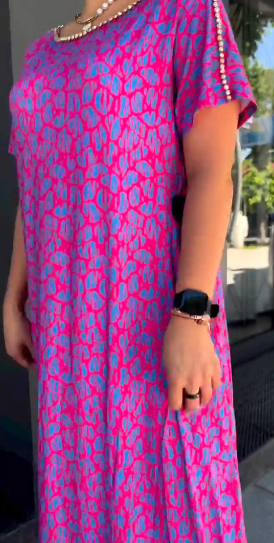 Aspasia | Vestido Largo con Estampado de Leopardo