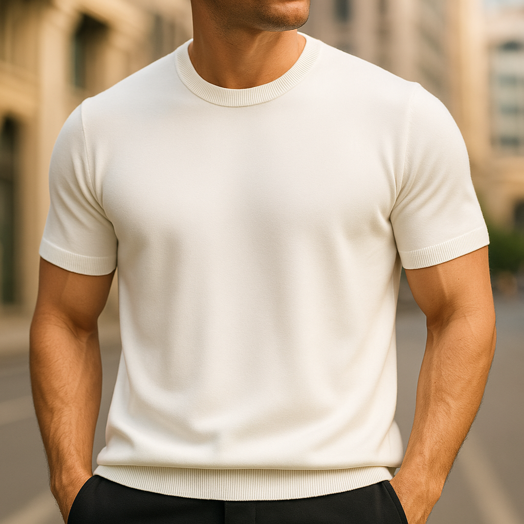 Pankov | Playera para Hombre Tejida Manga Corta