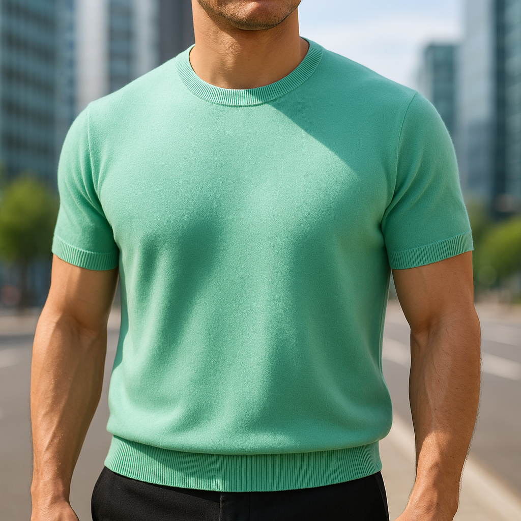 Pankov | Playera para Hombre Tejida Manga Corta