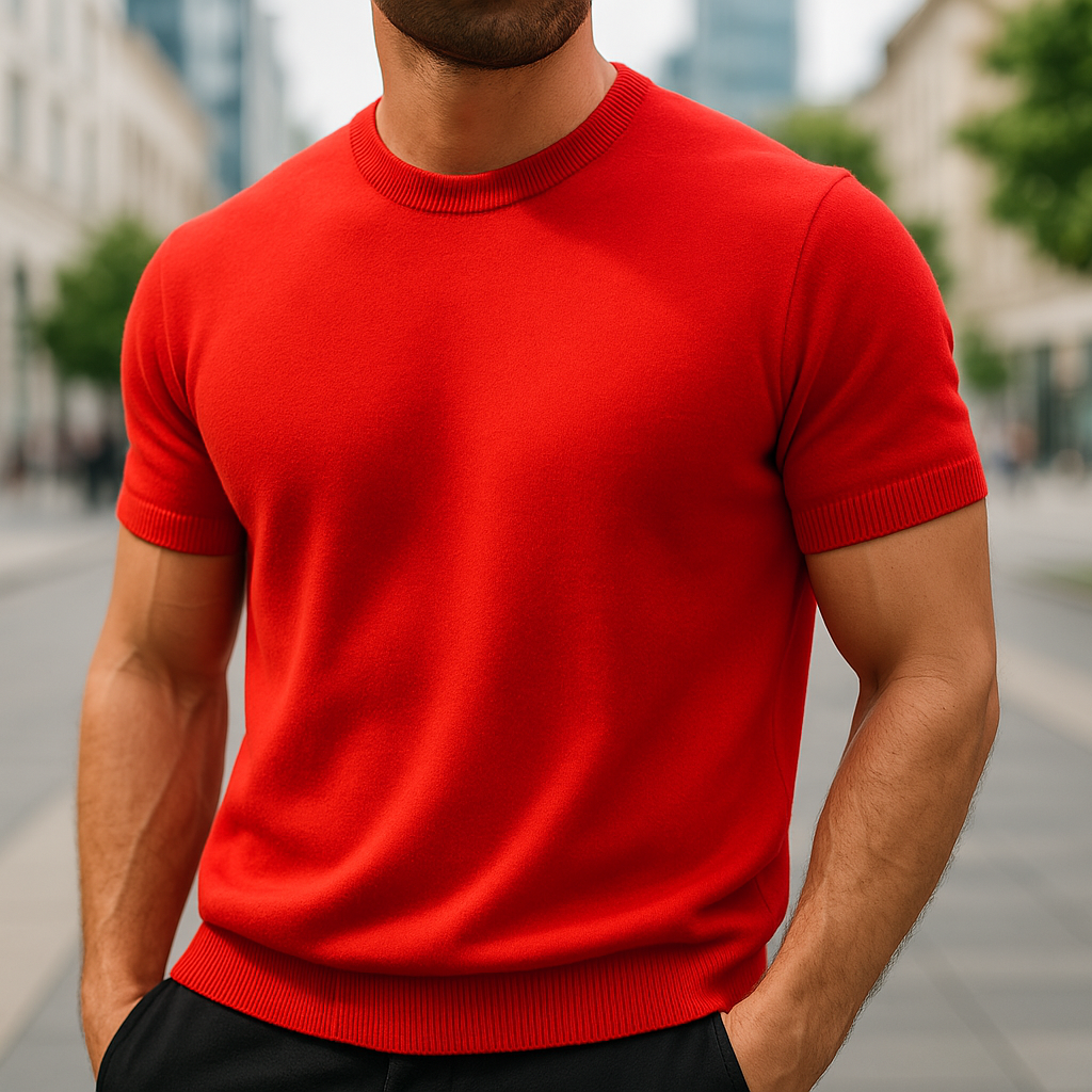 Pankov | Playera para Hombre Tejida Manga Corta