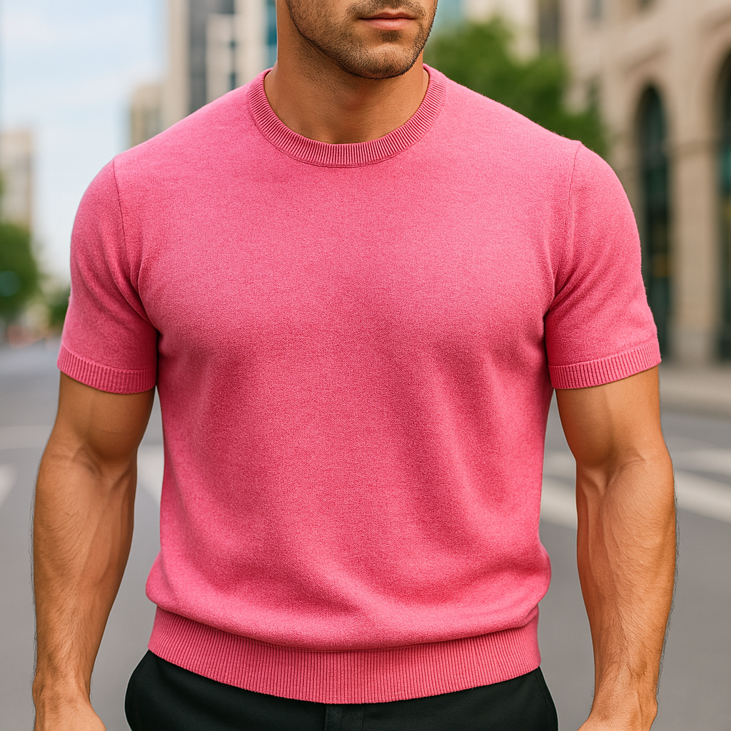 Pankov | Playera para Hombre Tejida Manga Corta