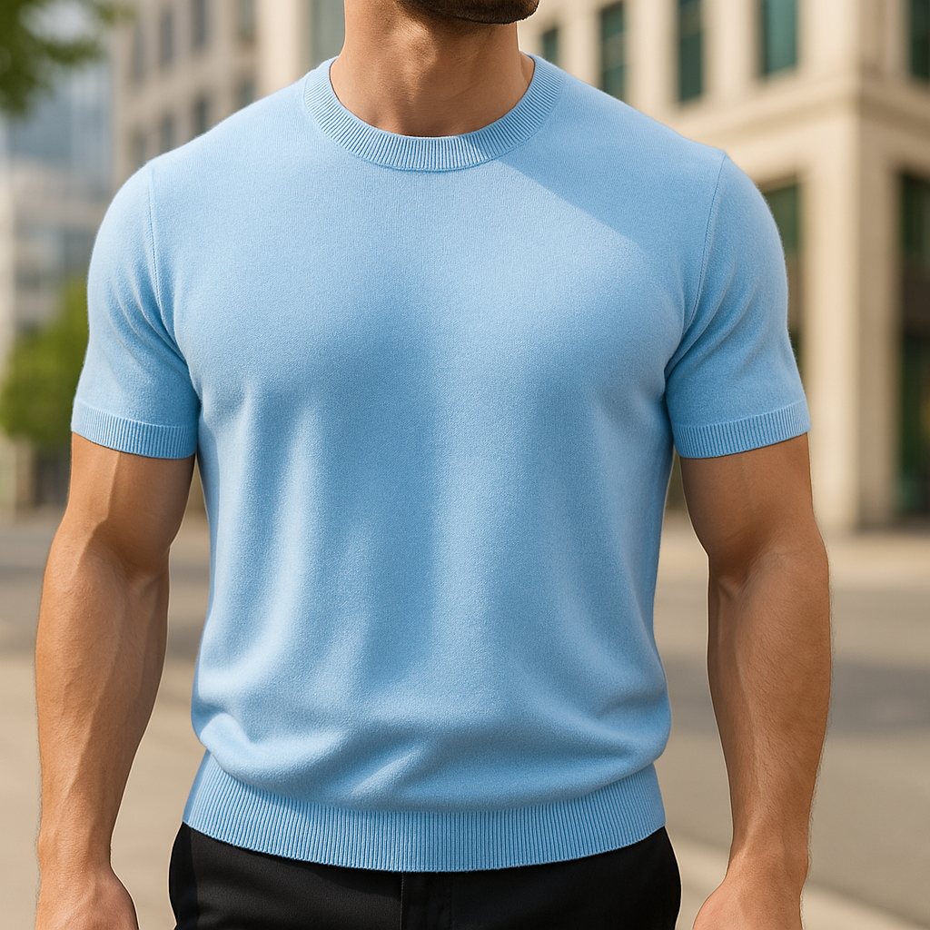 Pankov | Playera para Hombre Tejida Manga Corta
