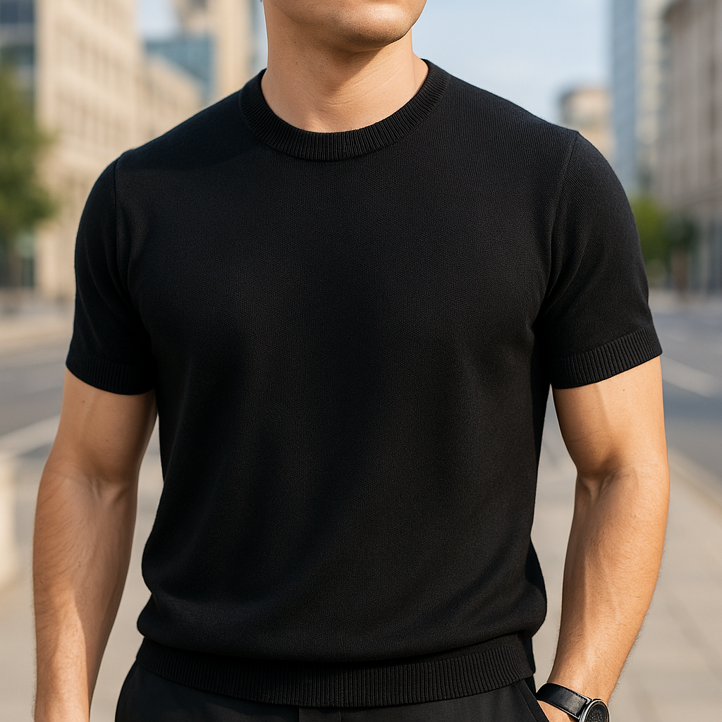 Pankov | Playera para Hombre Tejida Manga Corta