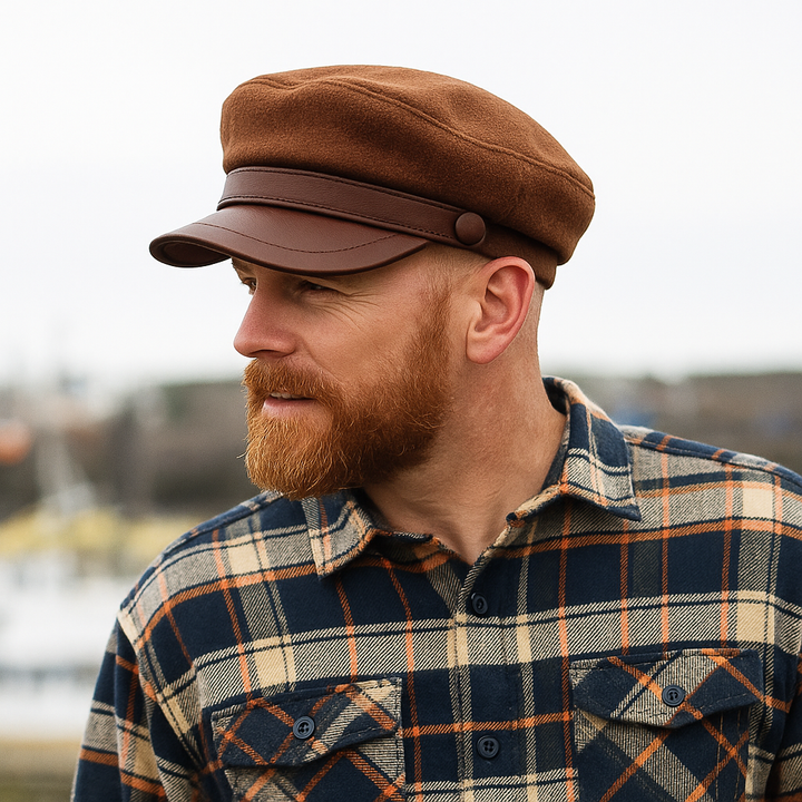 Zivko | Gorra Baker Boy Marrón con Visera Curvada