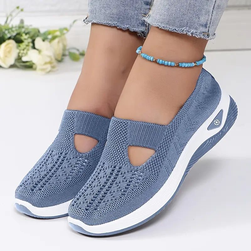 Raquel | Zapatillas de punto sin cordones con corte