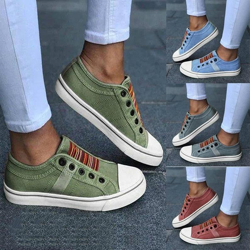 Guldy | Zapatillas De Lona Sin Cordones Con Puntera en Contraste