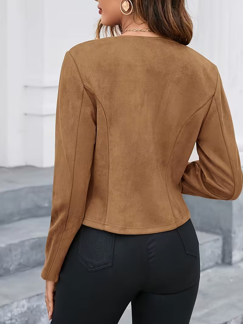 Eria | Chaqueta Con Cuello Redondo Y Cremallera