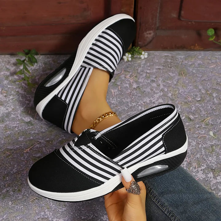 Tasha - Zapatillas Sin Cordones Con Plataforma a Rayas