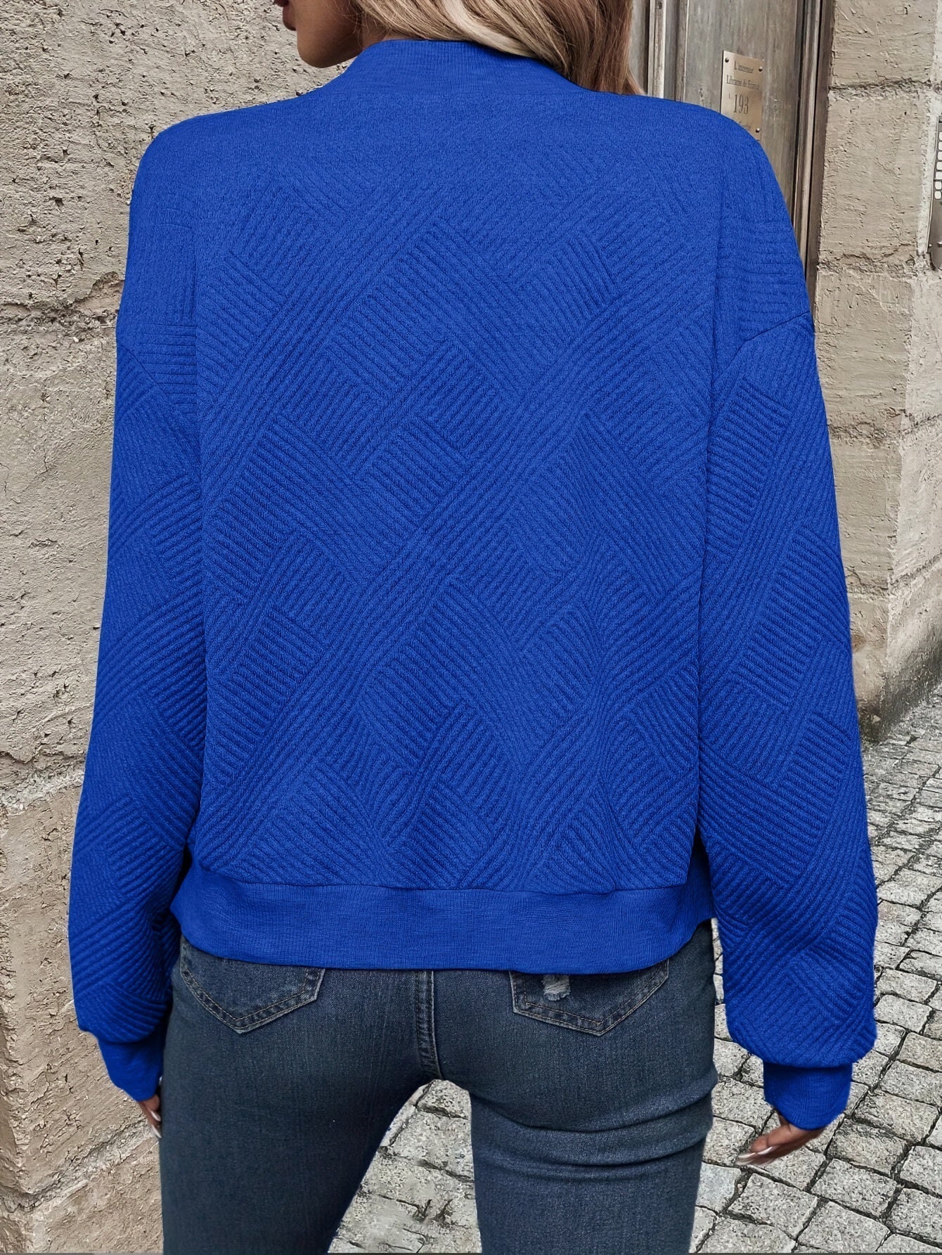 Jemma | Chaqueta Texturizada De Manga Larga Con Cremallera