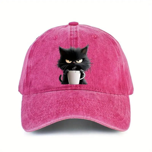 Malenia | Gorra Gato Estampado Vintage Algodón