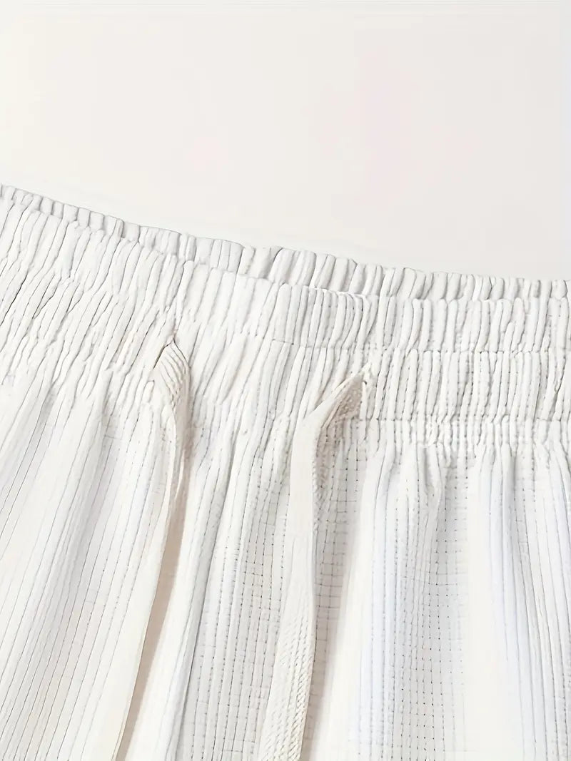 Freire - Camiseta Texturizada y Short Con Cordón