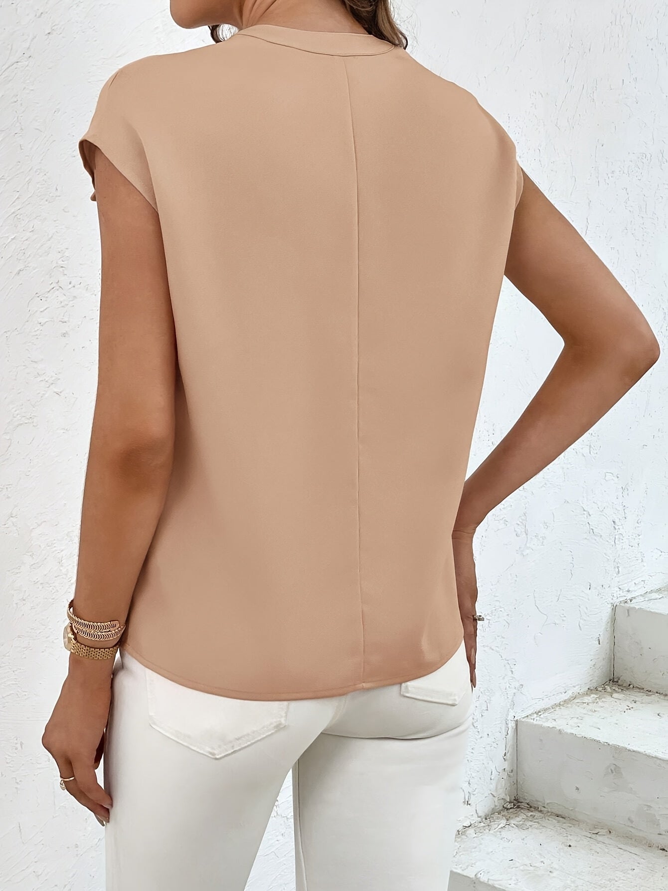 Marquita - Blusa de manga corta con bolsillos